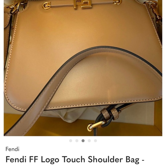 Fendi Brown FF Logo Shoulder Bag - Picture 3 of 4
